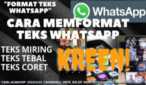 Format Teks Whatsapp